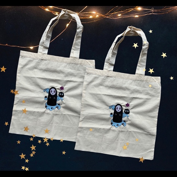 Sprited away characters embroidered Tote bag - Picture 4 of 4